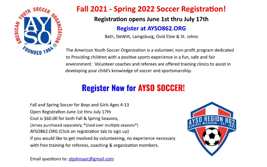 AYSO Soccer Registration Announced SJ Sports Page